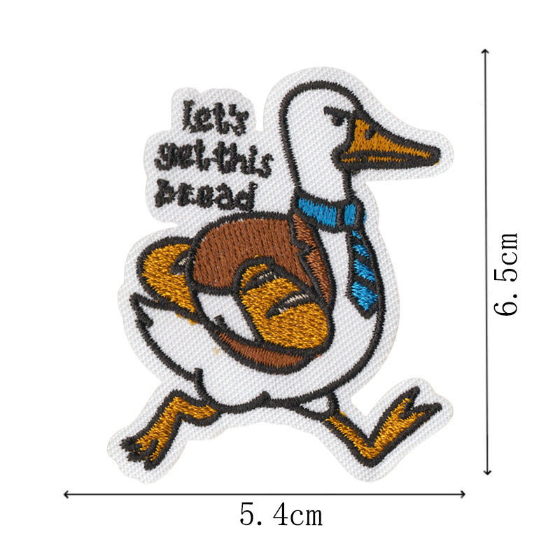 Wholesale Trendy Cute Duck Embroidery Patches Denim DIY Set Of 9 Fashion Craft Supply
