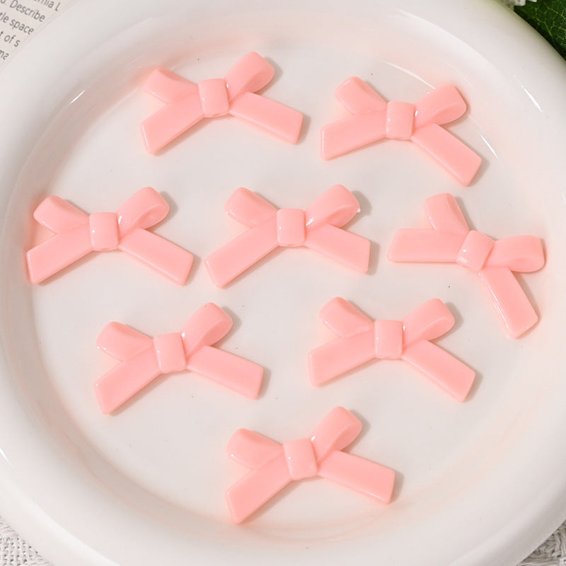 Wholesale 10pcs Bow Candy Color Scattered  Acrylic Beads