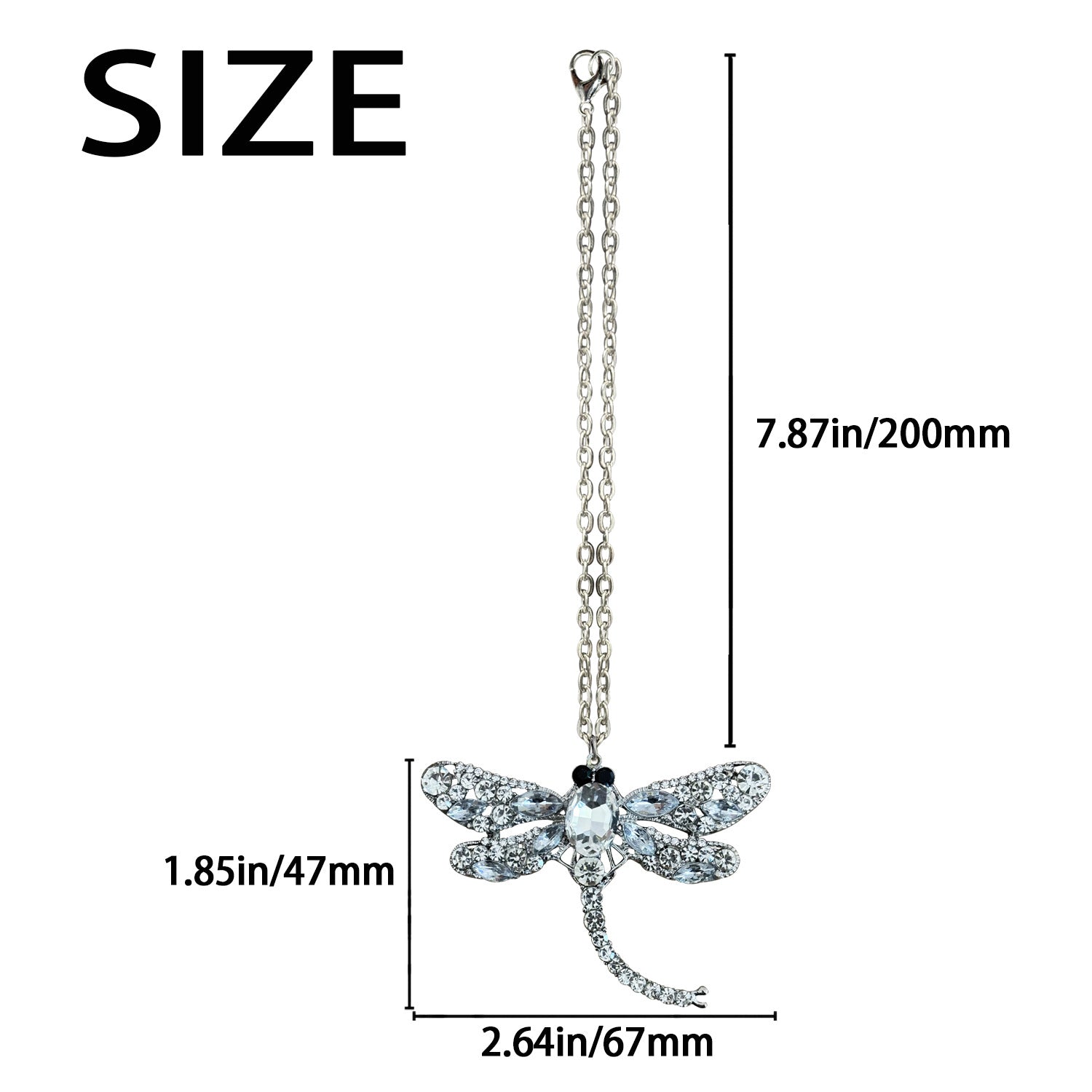 Wholesale diamond-encrusted alloy dragonfly car  decoration  pendant car accessories