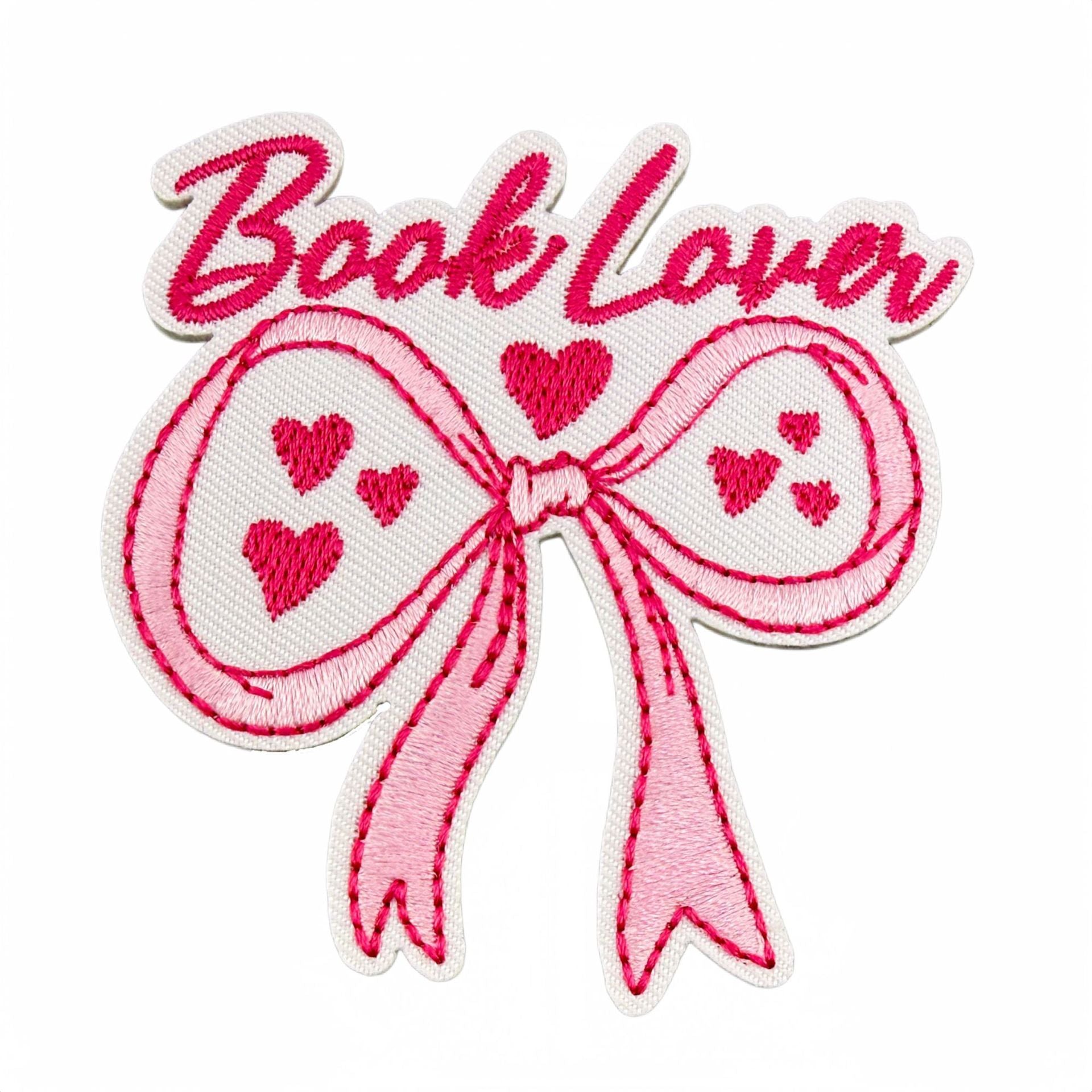 Wholesale Stylish Pink Reading Themed Iron On Embroidered Patches 23 Pack Decorative Accent For Bags Clothes