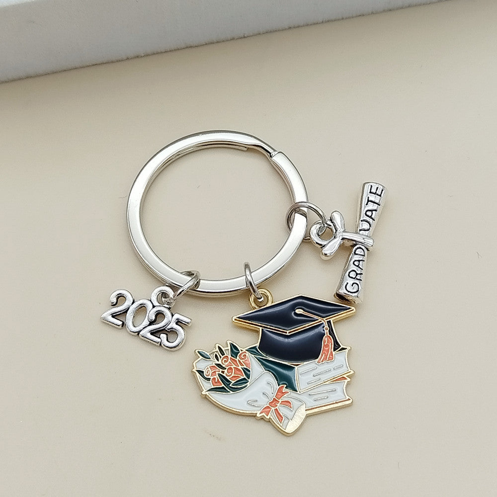 Wholesale Fashion Doctorate Hat Graduation Hat Book Hat Scroll Keychain