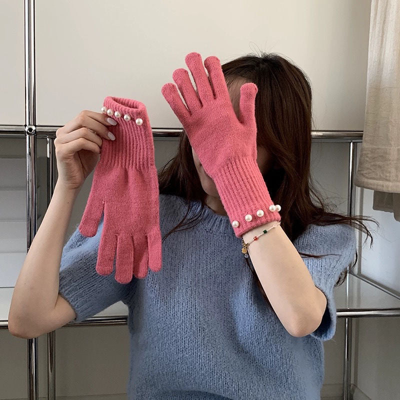 Wholesale Autumn and Winter Cycling Touch Screen Long Woolen Gloves