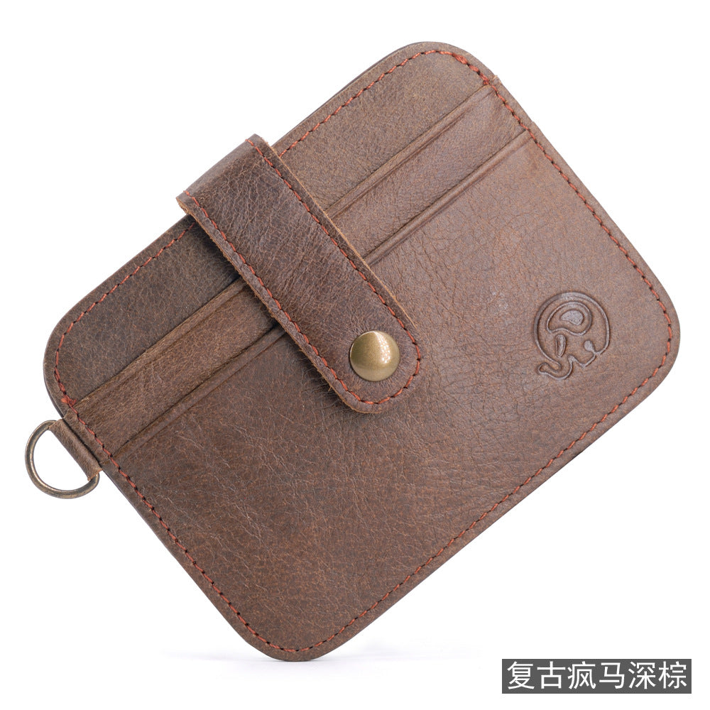 Wholesale First layer cowhide ID card holder men' s wallet