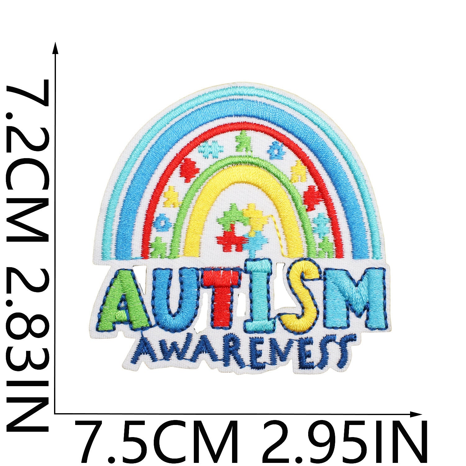 Wholesale Colorful Dinosaur Turtle Polyester Embroidered Iron On Patch For Clothing Autism Awareness Craft Supply