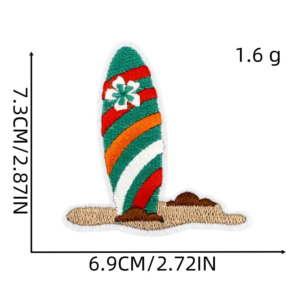 Wholesale DIY Embroidery Patch Cute Hawaiian Party Hat Clothes Decoration FS