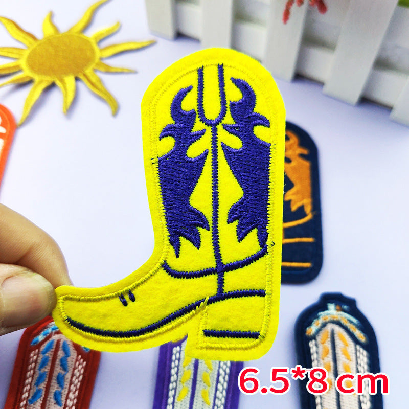 Wholesale Cartoon Shoes Sun Embroidery Children's Clothing Patch FS