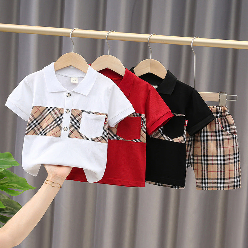 Wholesale of Boys' Cotton Polo Shirts and Shorts Sets