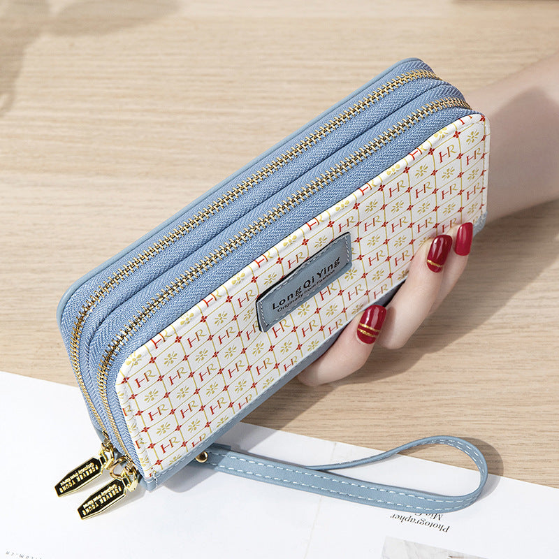 Wholesale Long Letter Double Zipper Large Capacity PU Women's Wallet