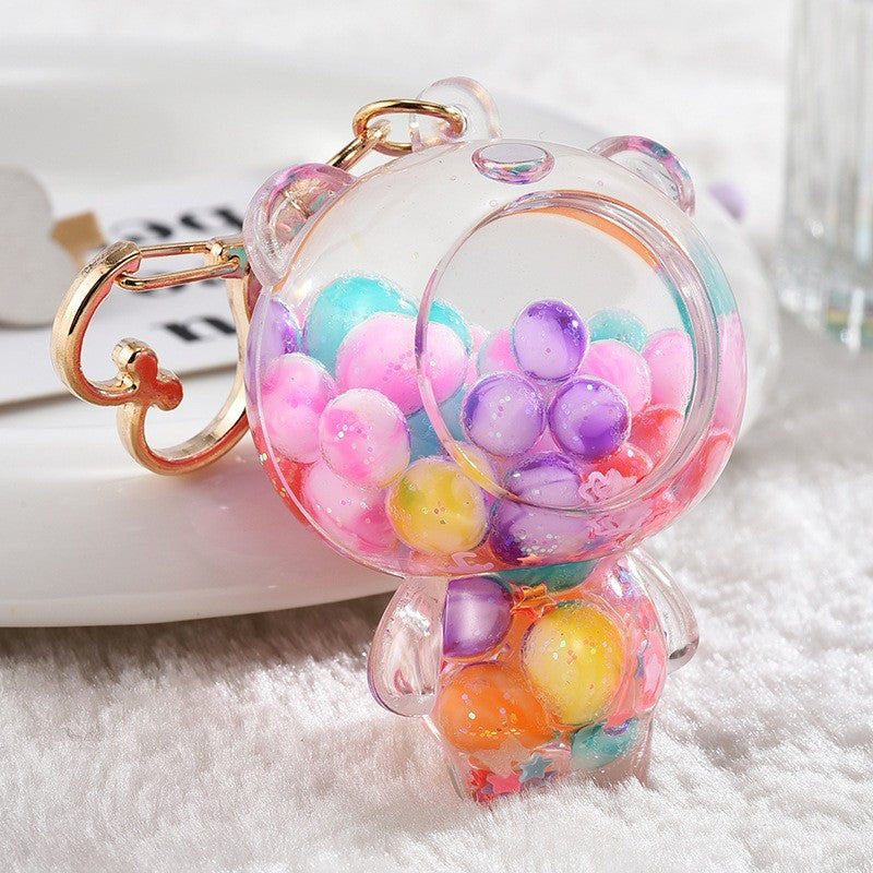 Wholesale Acrylic Oil-Filled Pendant Luminous Iceberg Cup Keychain