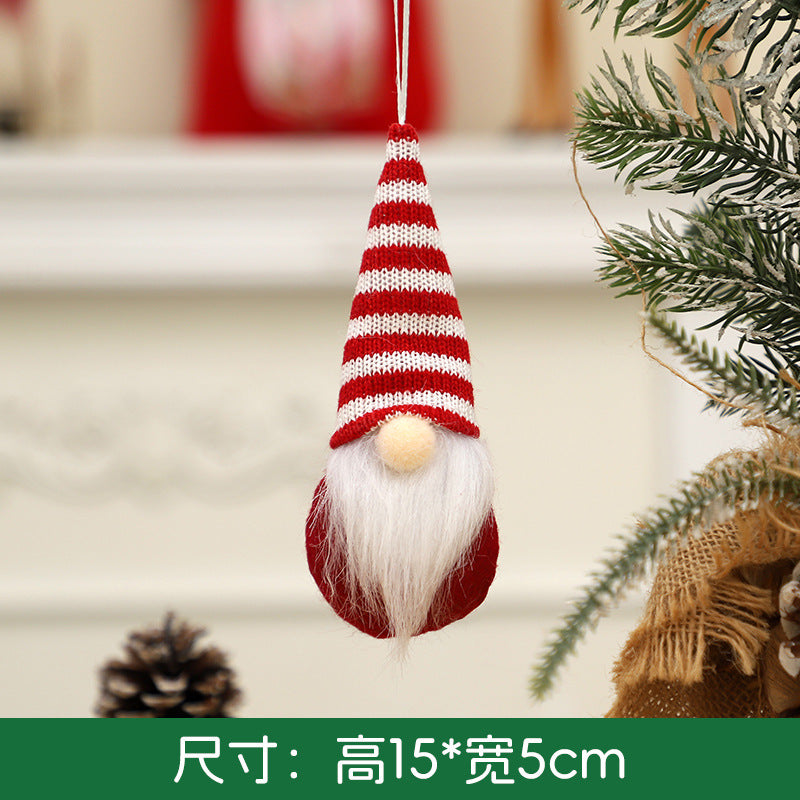 Wholesale Christmas Decoration Creative Knitted Small Doll Decoration