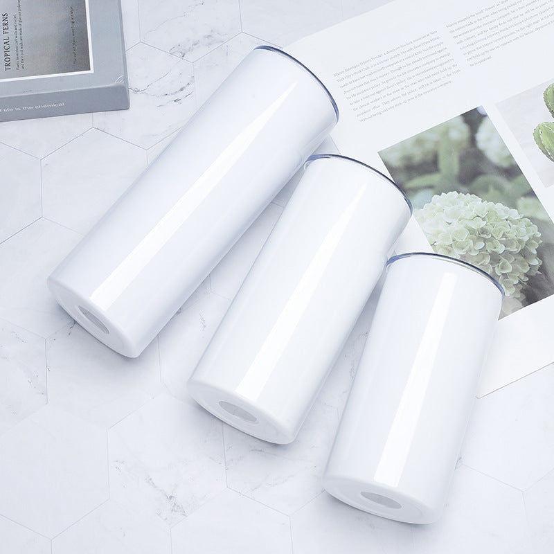 Wholesale 20oz 304 stainless steel sublimation coating heat transfer anti-fall straight tube diy suction cup thermos cup