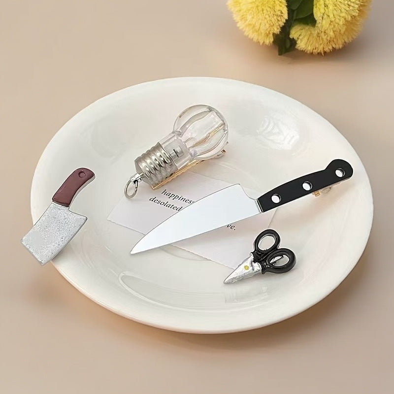 Wholesale simulation knife hairpin side bangs  headdress Doll Accessories