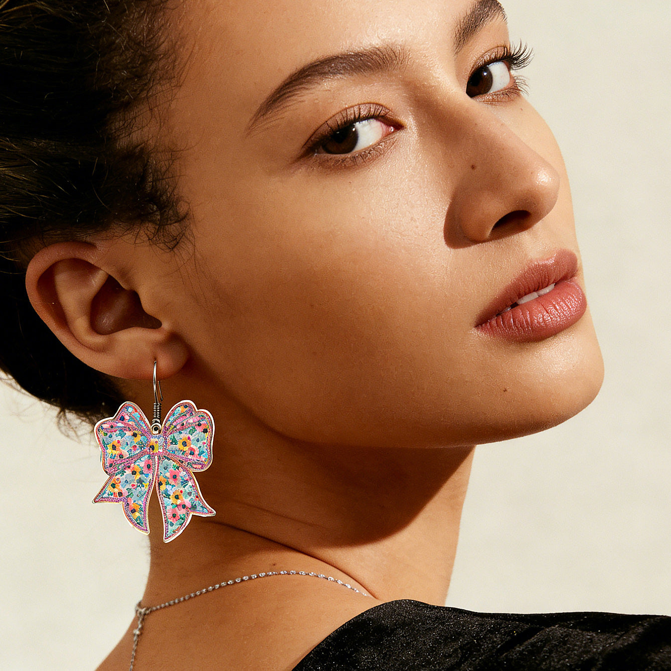 Wholesale Sunflower Bow Pendant Earrings Daily Matching Jewelry