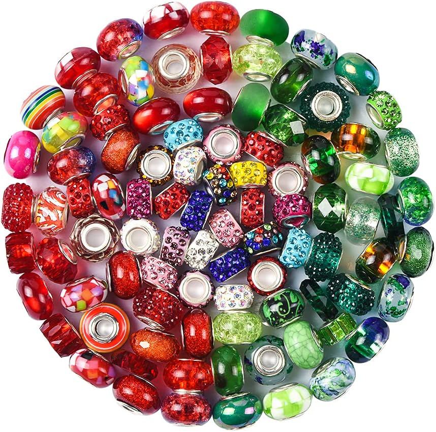 Wholesale 200pcs Resin Color Beads Big Hole Mixed Color Beads