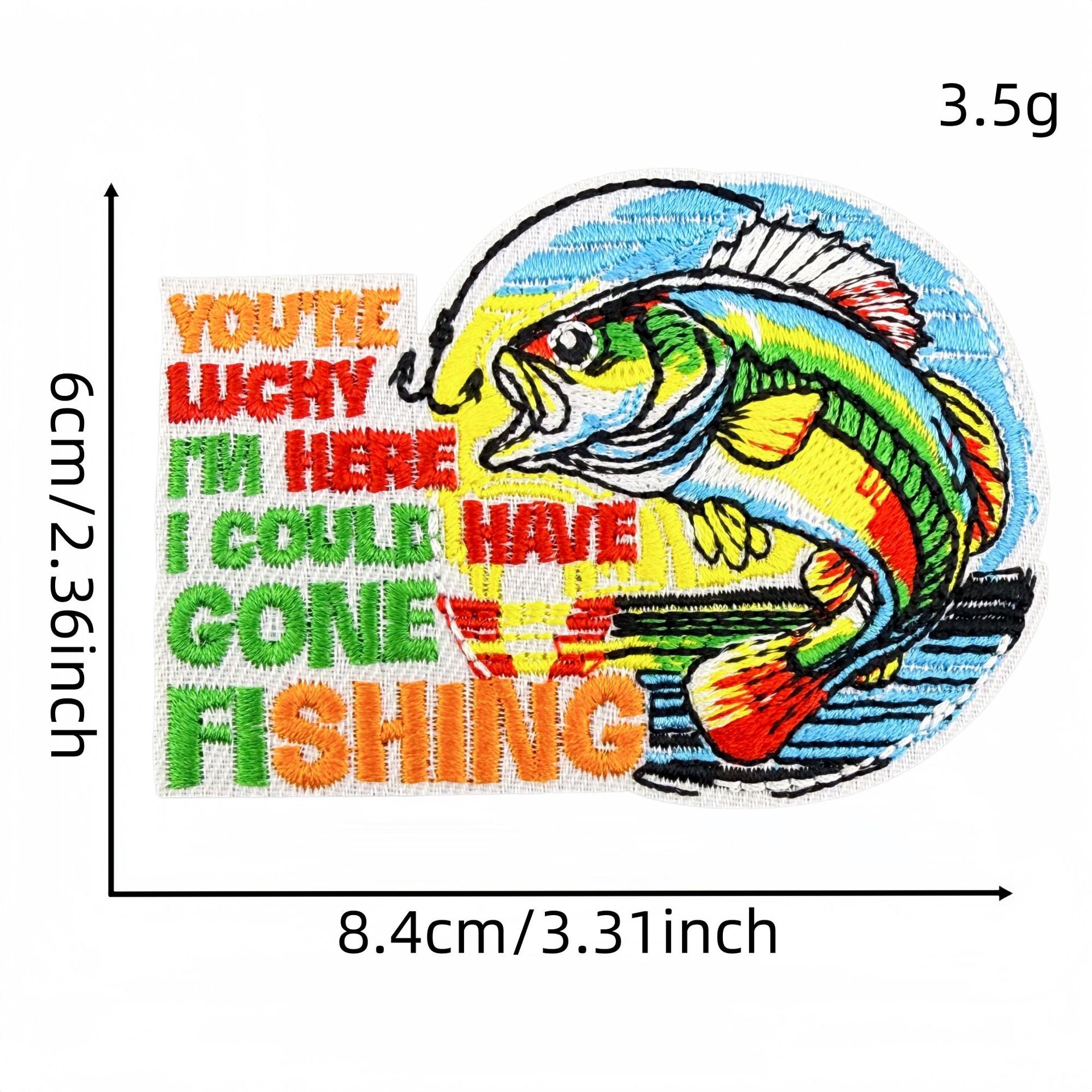 Wholesale 20 Pack Fishing Themed Embroidered Patches Cartoon Iron On Stickers For Clothing Decoration DIY Craft