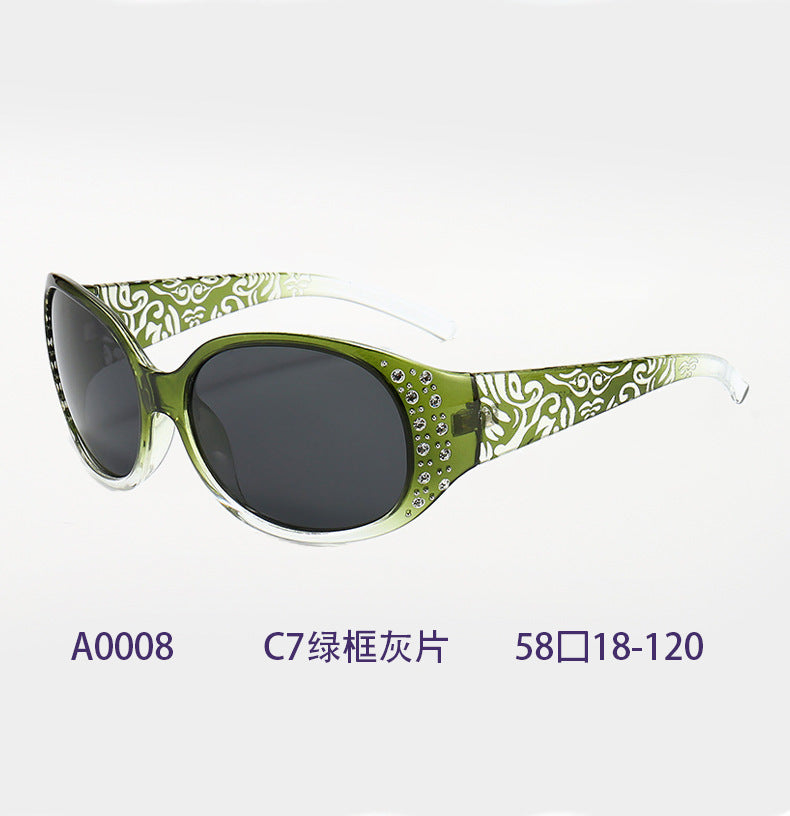 Wholesale Polarized diamond studded retro sunglasses