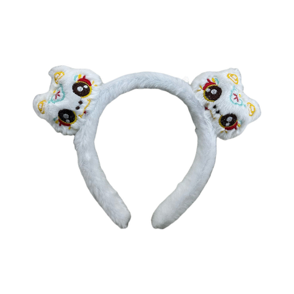 Wholesale Year of the Snake Headband  Cute Funny Plush Wash Hair Cards Small Snake Zodiac Headwear Children's Spring Festival