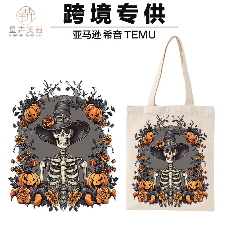 Wholesale Pumpkin Skull Terrifying Halloween UV DTF Ready to Press Transfers Wraps