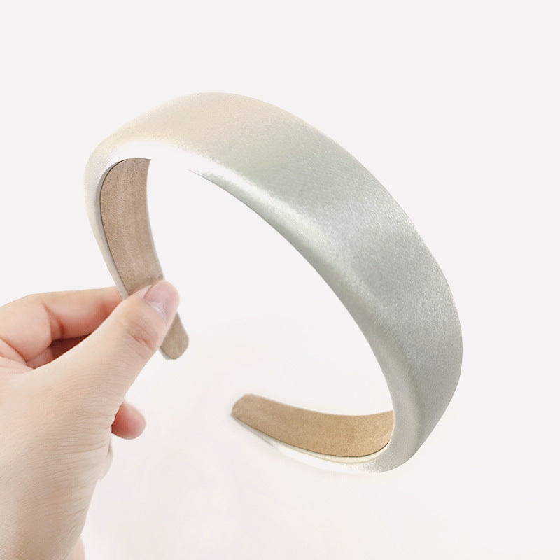 Wholesale Simple Wide Edge Fabric Silk and Satin Hair Bands