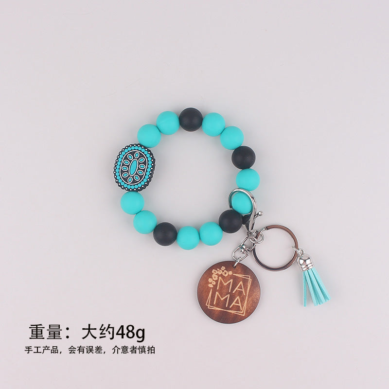 Wholesale Oval Gem Bracelet Creative Silicone Key Ring