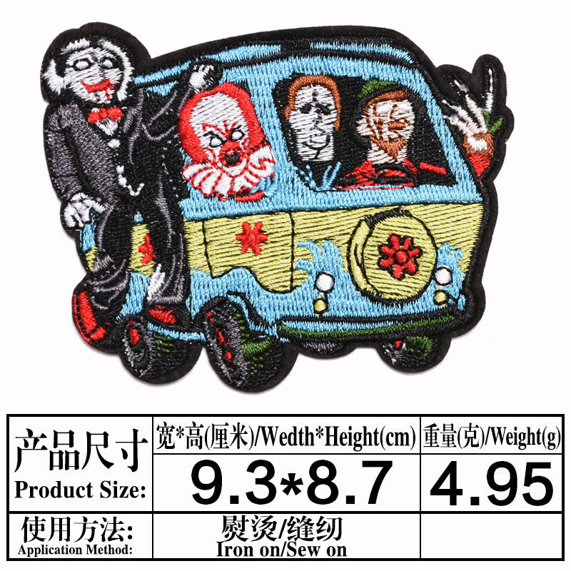 Wholesale Stylish Cartoon Embroidered Iron On Twill Patch For Clothing And Bags DIY Decorative Accent