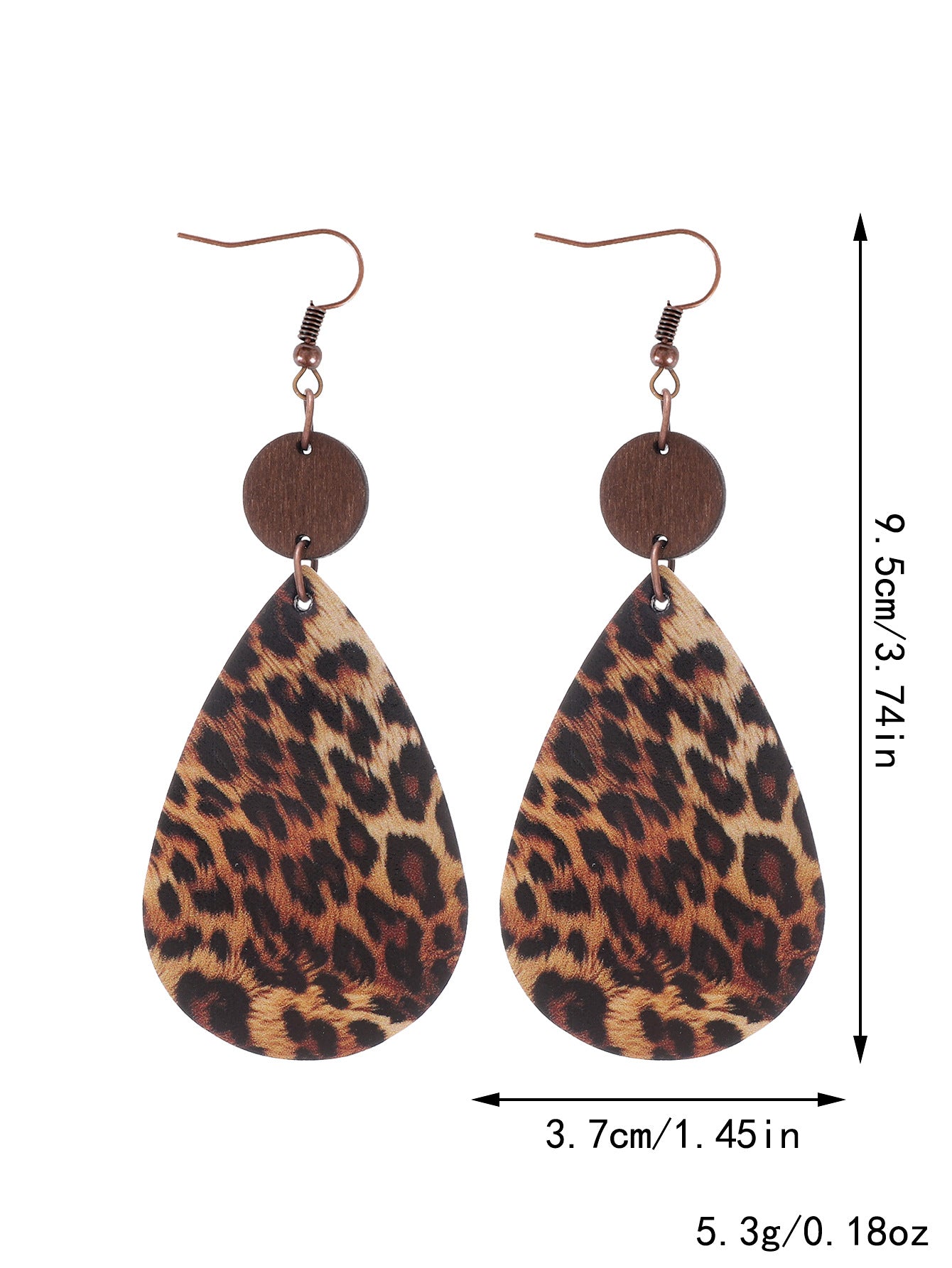 Wholesale Cross  Western Style  Cow Head Flower Pattern Wooden Earrings