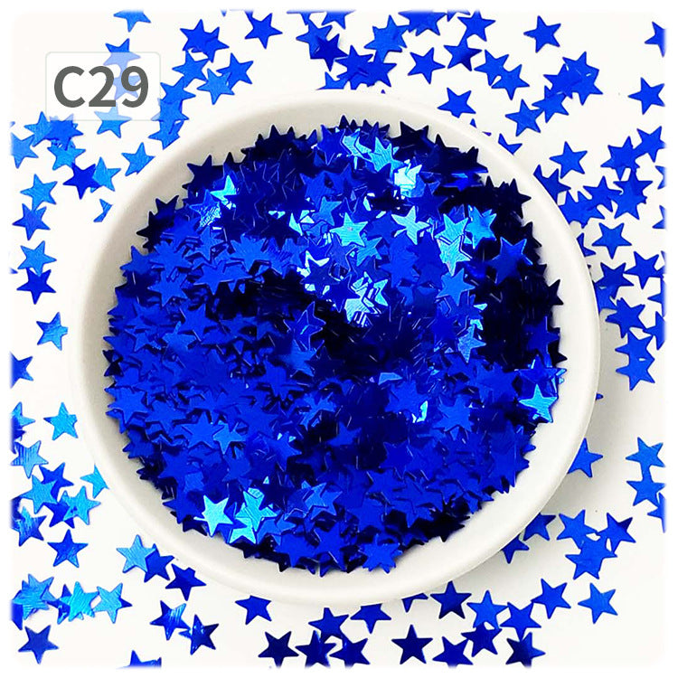 Wholesale DIY oil painting sequins starry sky scattering five-pointed star gold light flat non-porous sheet