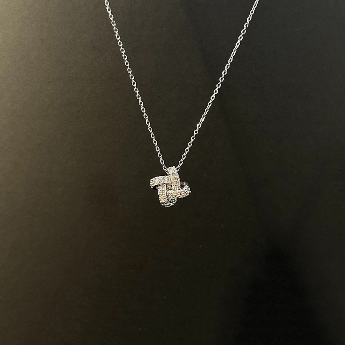 Wholesale Silver skirt with hollowed out umbrella skirt Titanium Steel Necklace