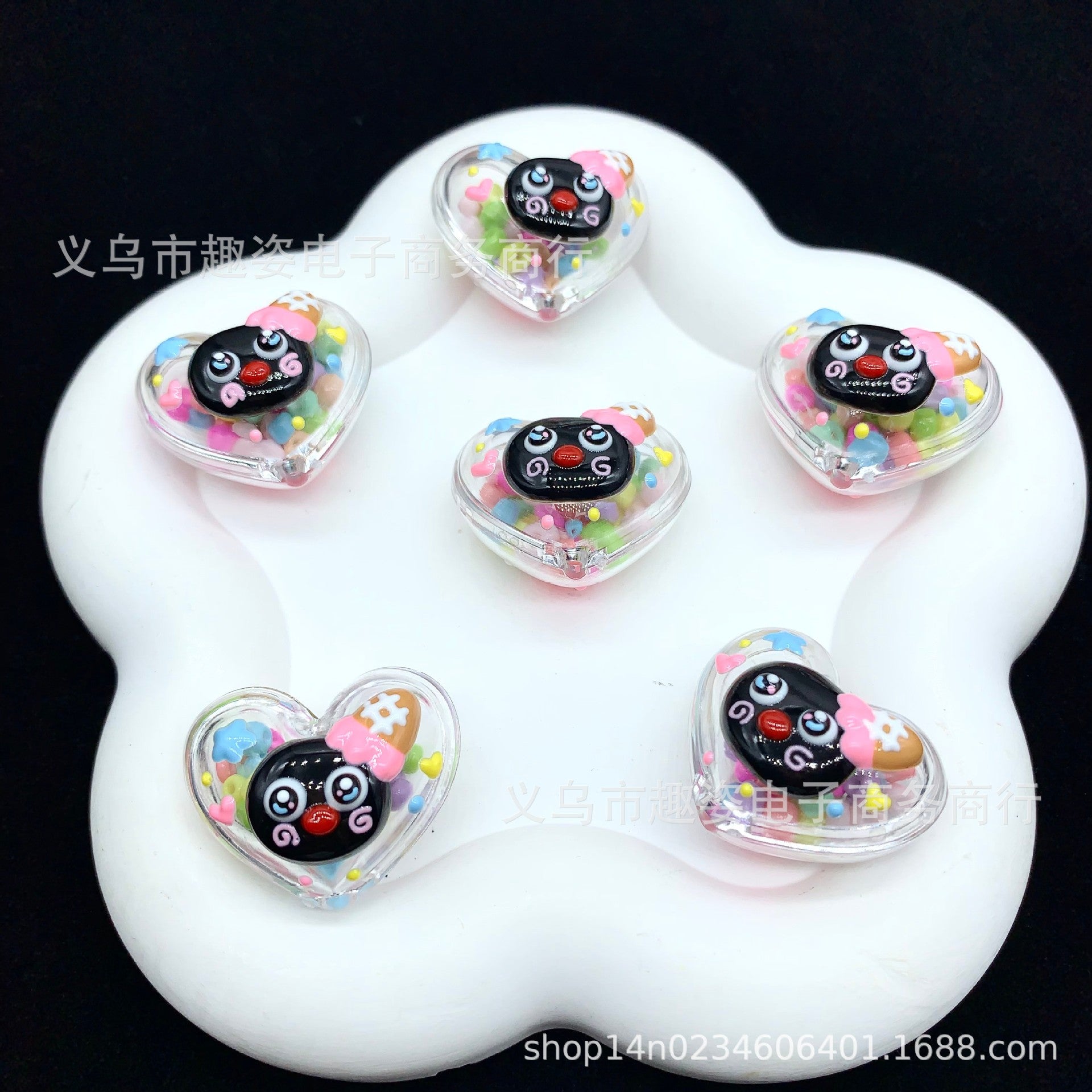 Wholesale 10pcs   Apple Heart shaped Beads  Acrylic Beads
