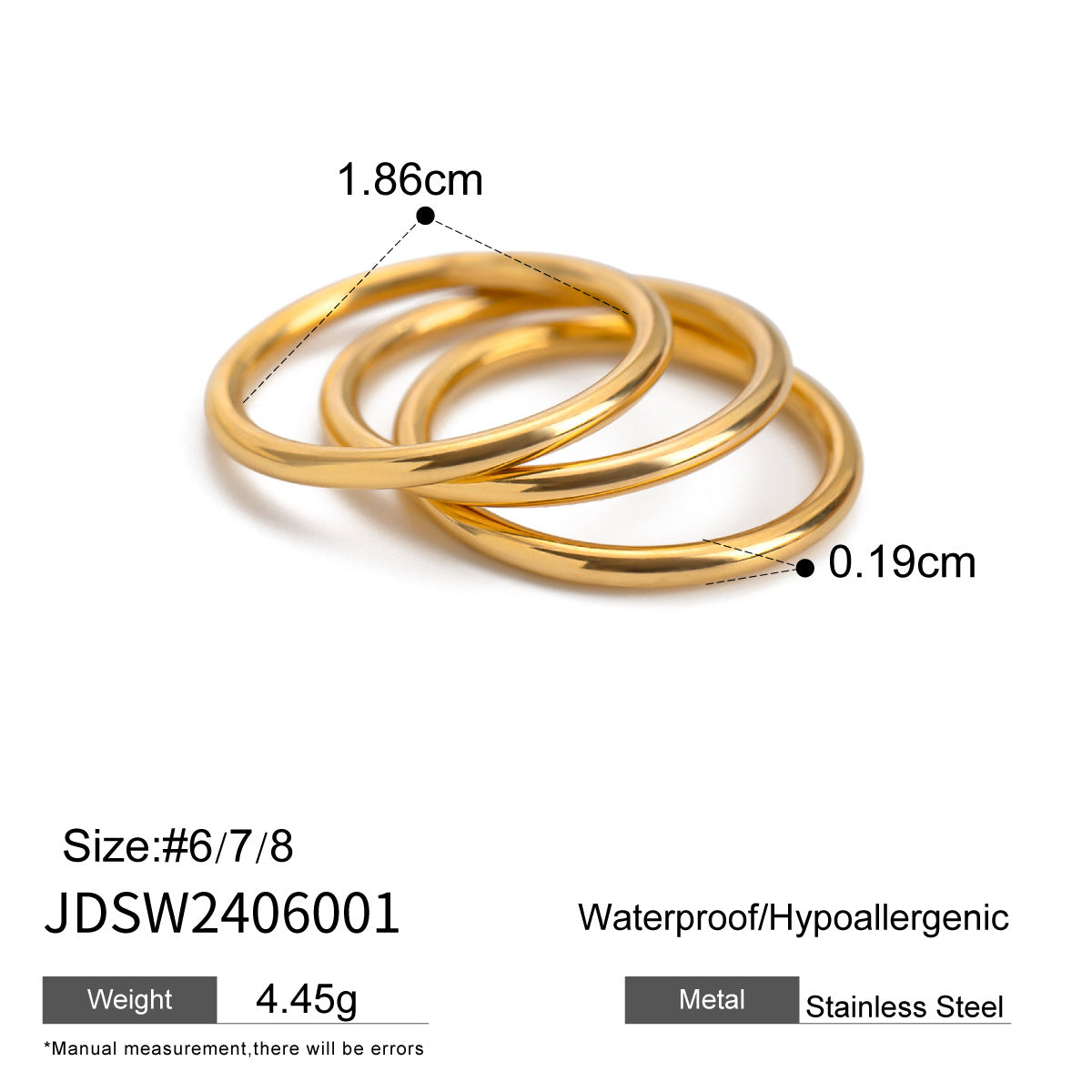 Wholesale Small irregular simple open titanium steel ring