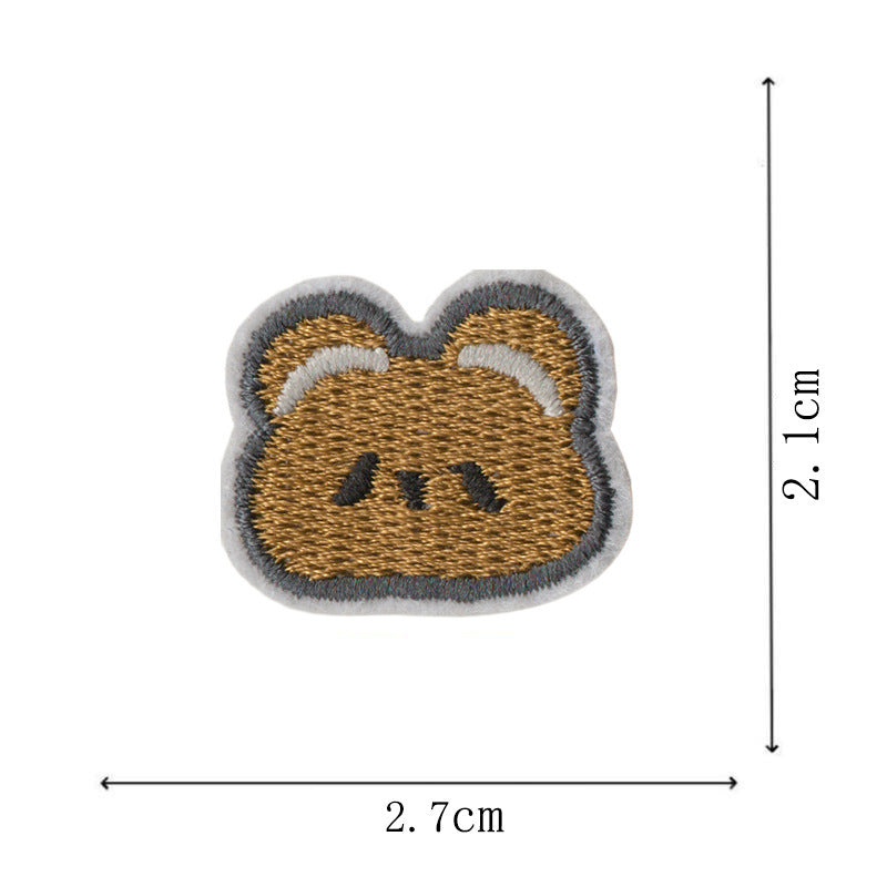 Wholesale Polyester Cotton Animal Embroidery Patches Cute Panda Dog Rabbit Designs For Kids Clothing DIY Craft Supply
