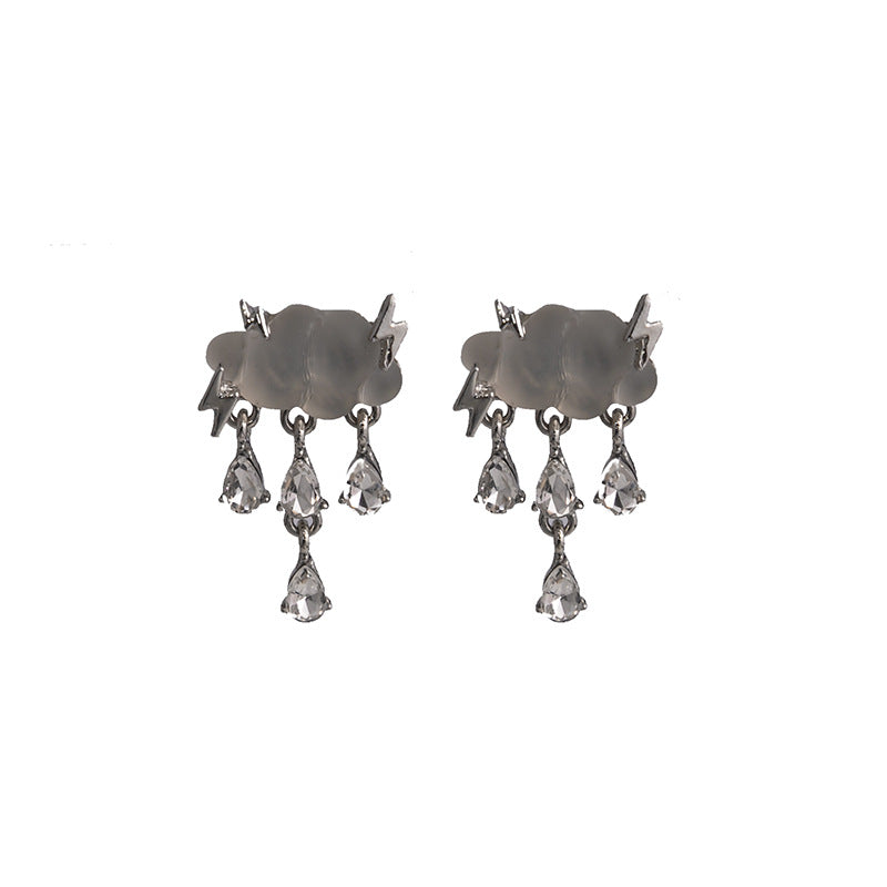 Wholesale Silver Needle Korean Cloud Earrings Lightning Raindrop Alloy arrings