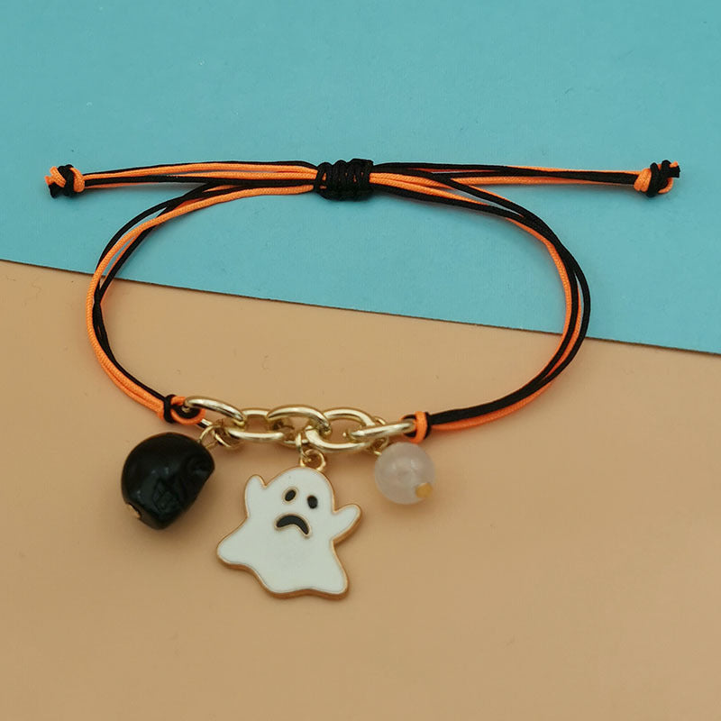 Wholesale 2PCS Halloween Glow Hand Alloy Bracelet