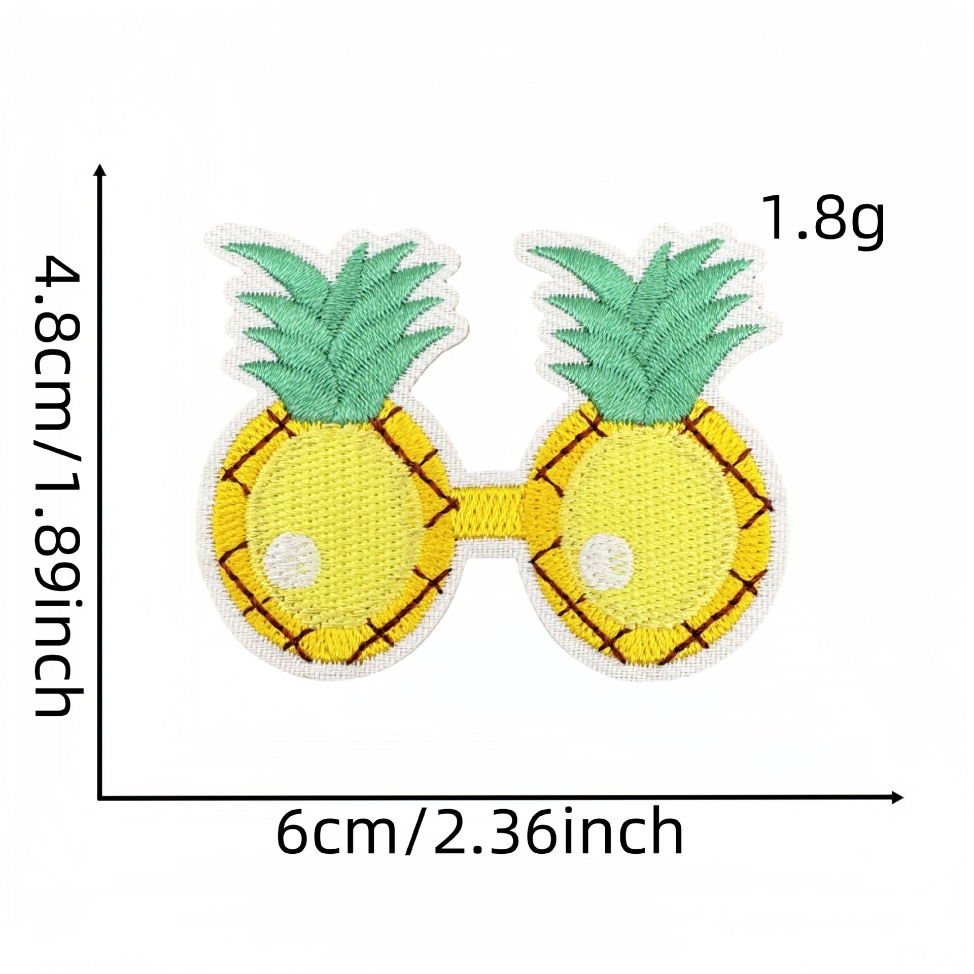 Wholesale Stylish Embroidered Patch Funny Sunglasses Watermelon Design Iron On For Bags Hats Clothing DIY Craft Supply