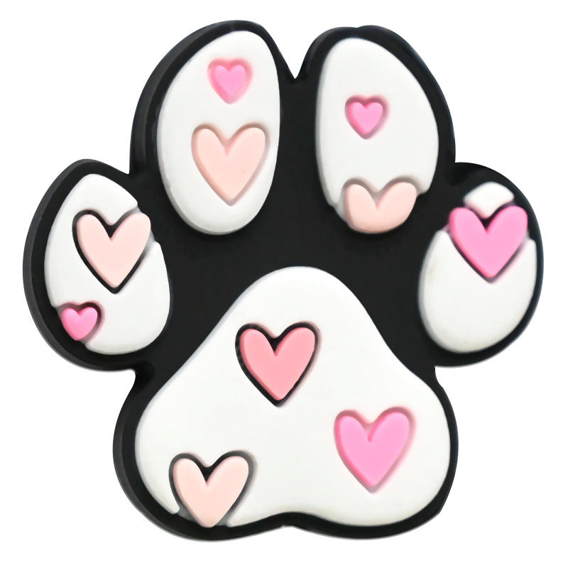 Wholesale  Random 100pcs/pack Cartoon animal footprints bead Focal Beads