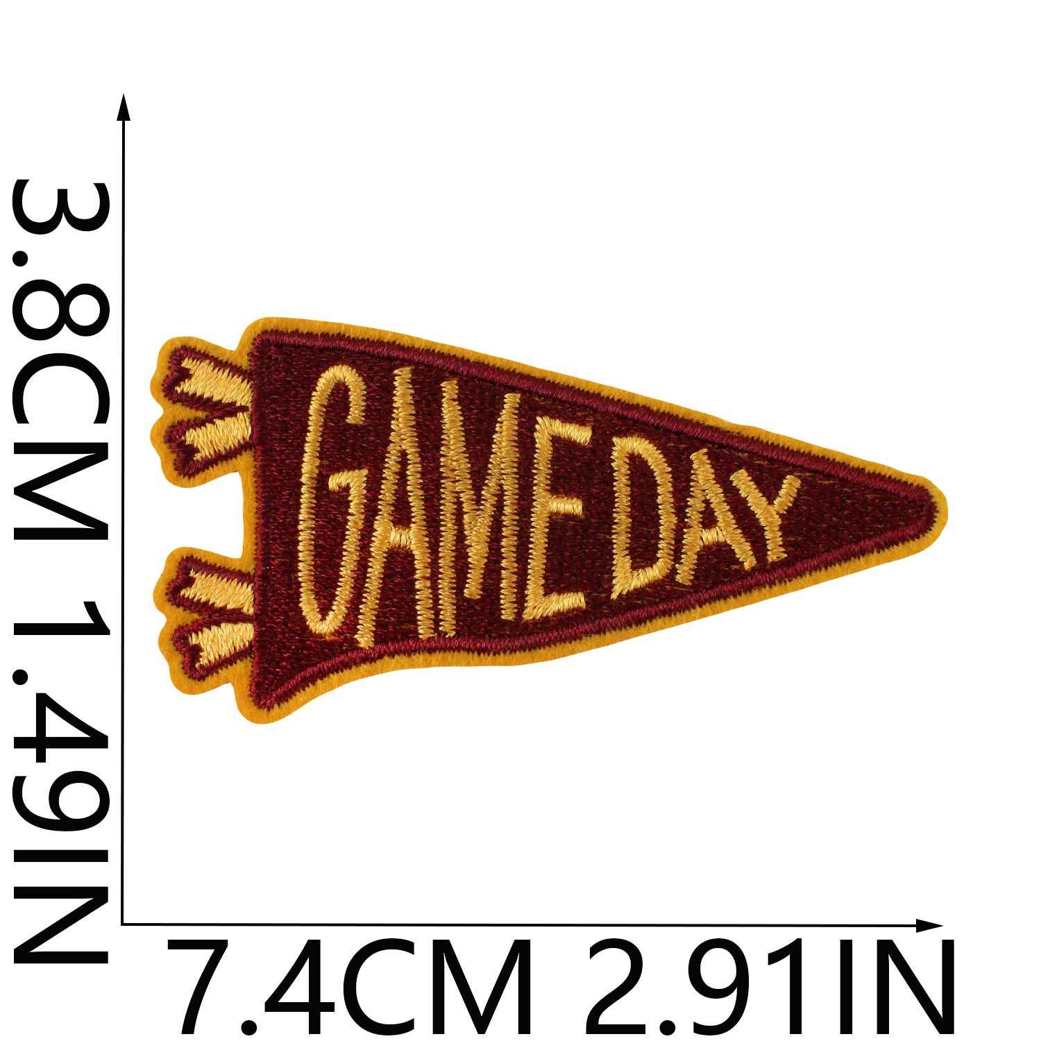 Wholesale Game Day Embroidery Patch Iron On Applique For Clothing Jeans Backpack Decoration DIY Craft Supply Fashion Accessory Gift Boutique Resale