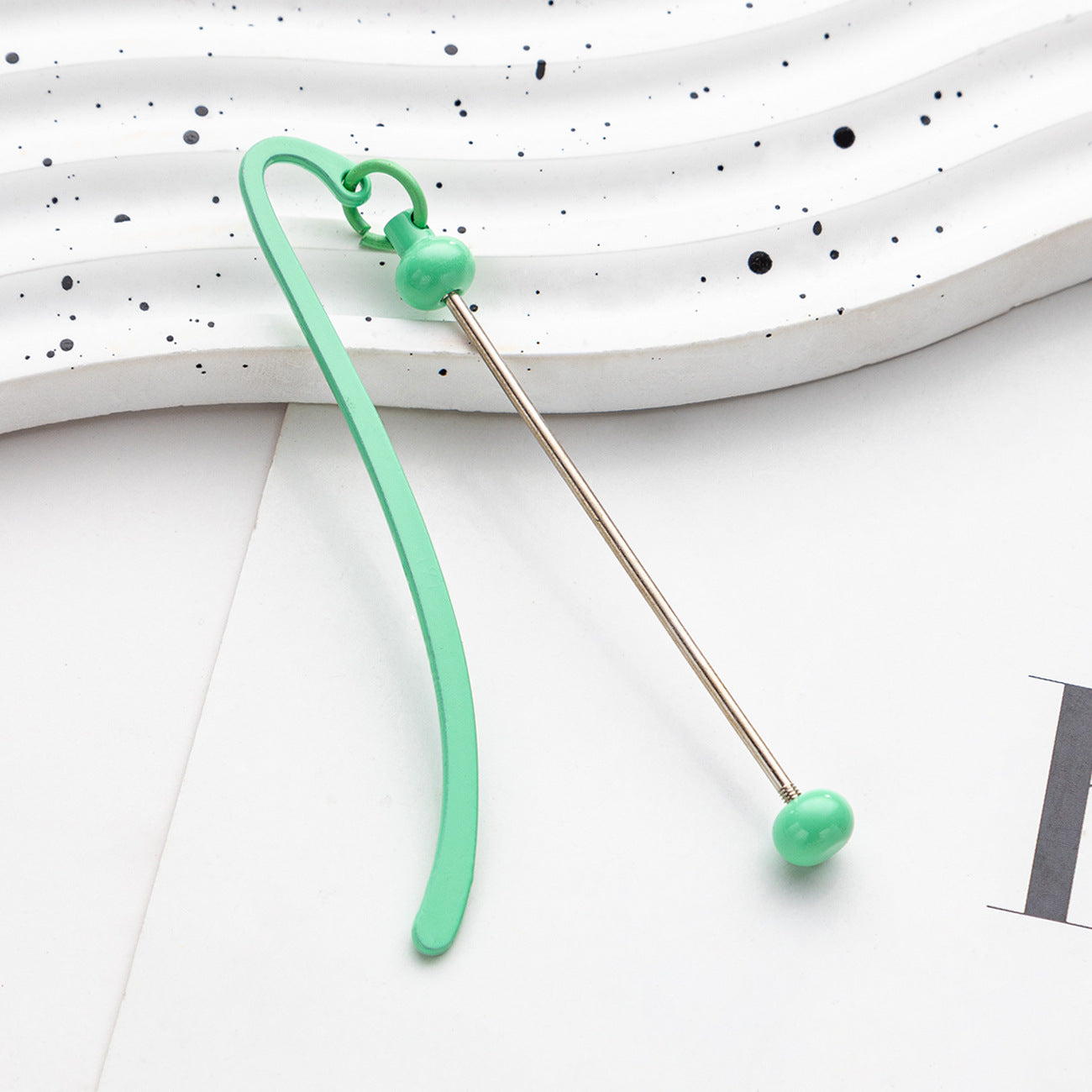 Wholesale Solid Color Beadable Bookmarks Metal DIY for Beadable Bar