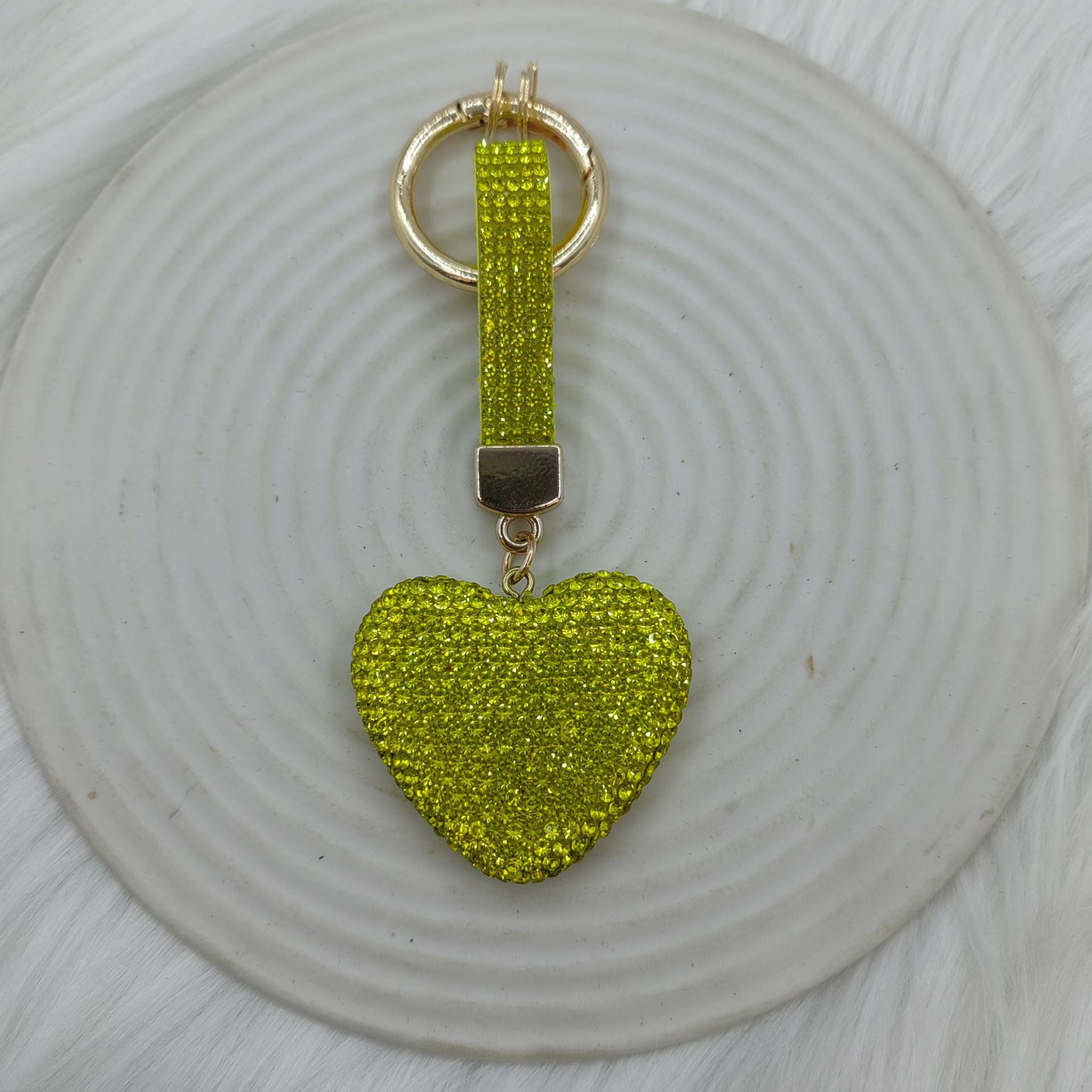 Wholesale Cute Cartoon Keychain Pendant Diamond-Encrusted Peach Heart Keychain