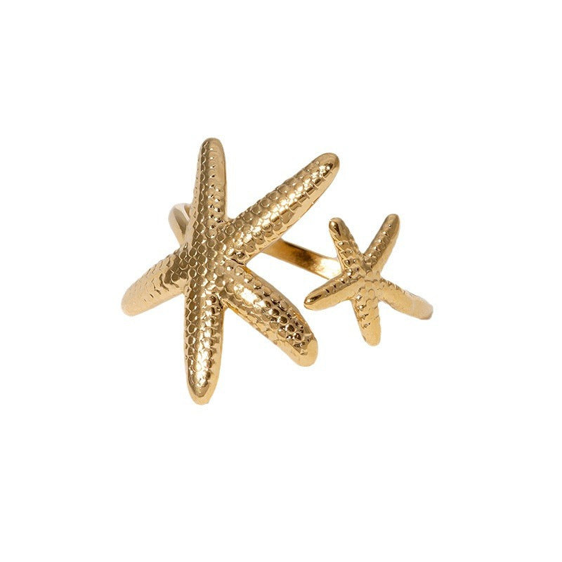 Wholesale summer marine elements open stainless steel ring