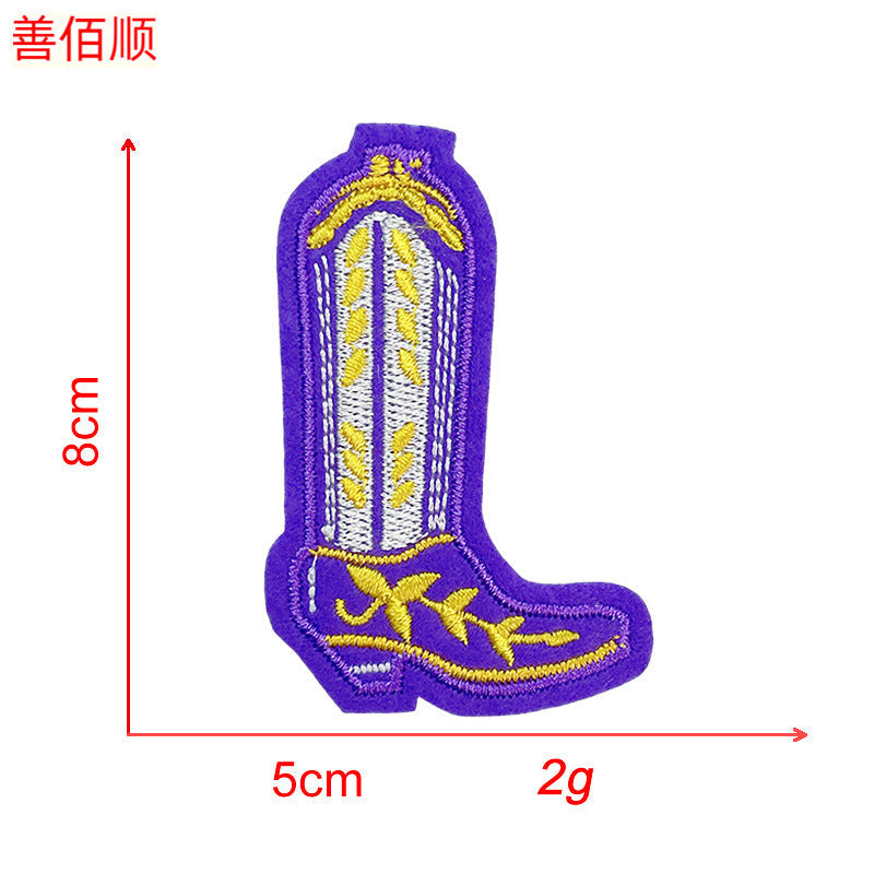Wholesale 5pcs Shoes Cloth Patch Non-woven Fabric Sewing Boots Jeans Personalized Decoration Patch FS