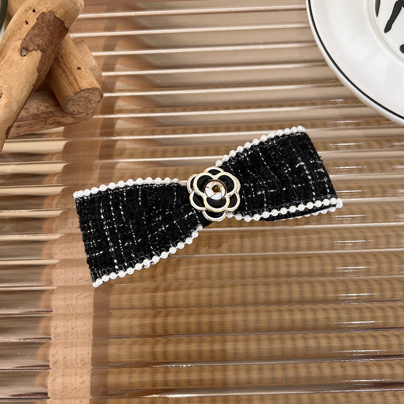 Wholesale Camellia Small Fragrant Bow Hair Clip