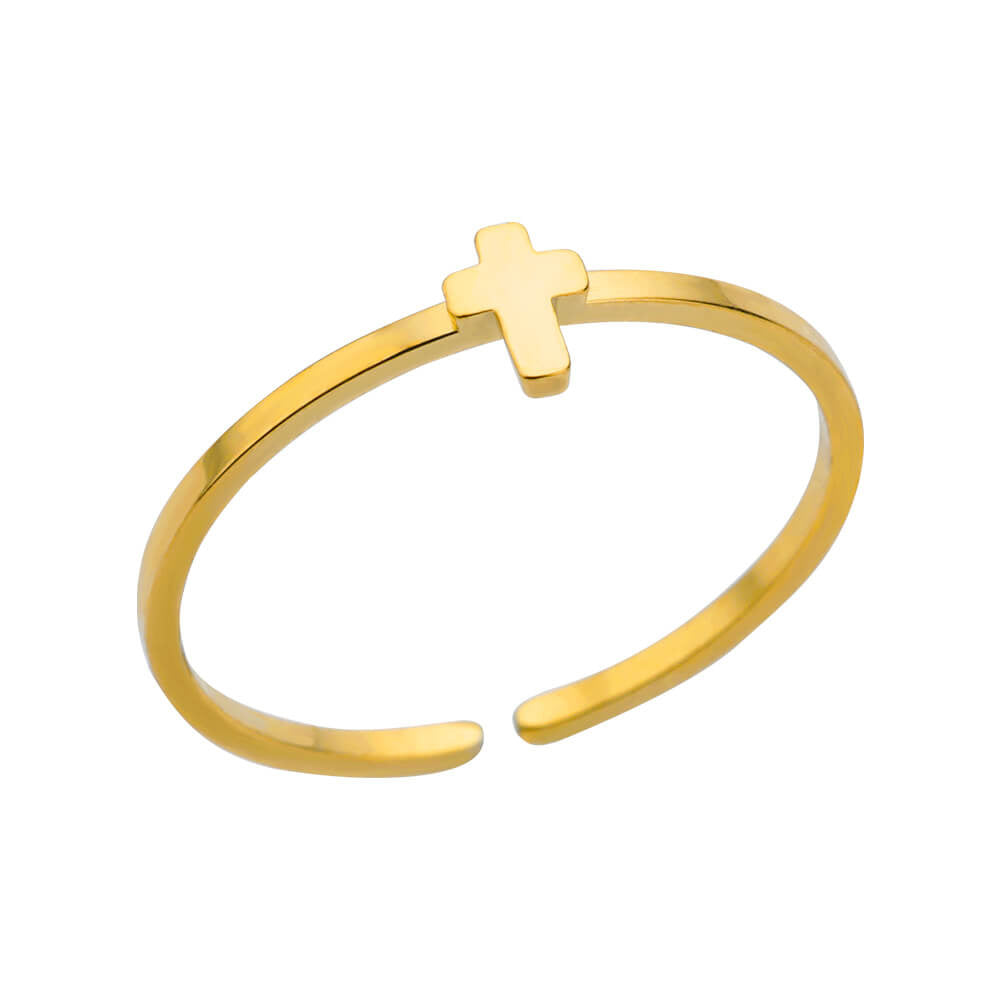 Wholesale Stainless Steel Ring Cross Couple Ring Heart-Shaped