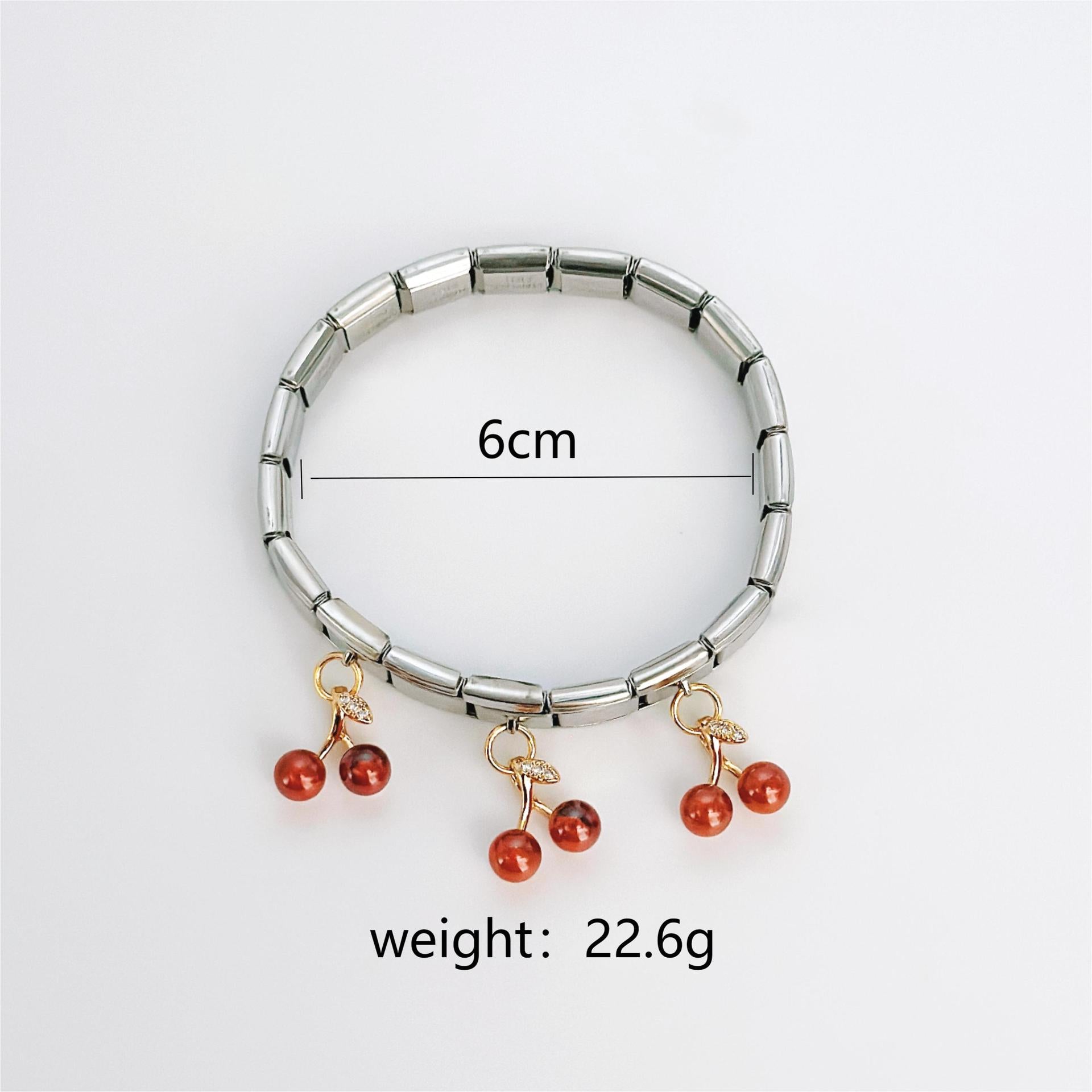 Wholesale Cherry Seahorse Stainless Steel Bracelet