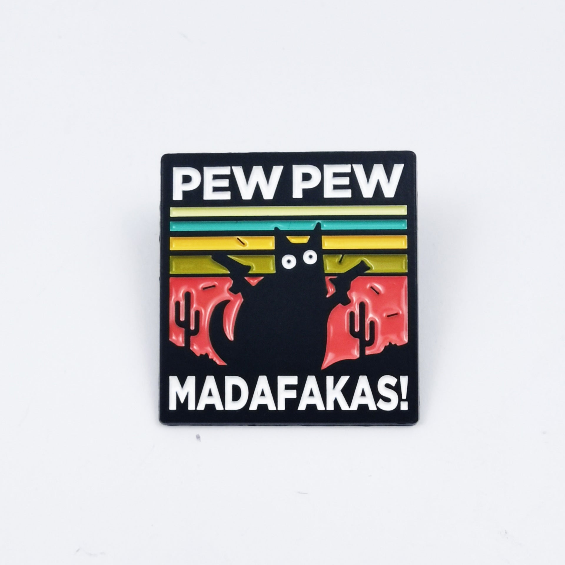 Wholesale Cute black cat cartoon English letter alloy badge brooch