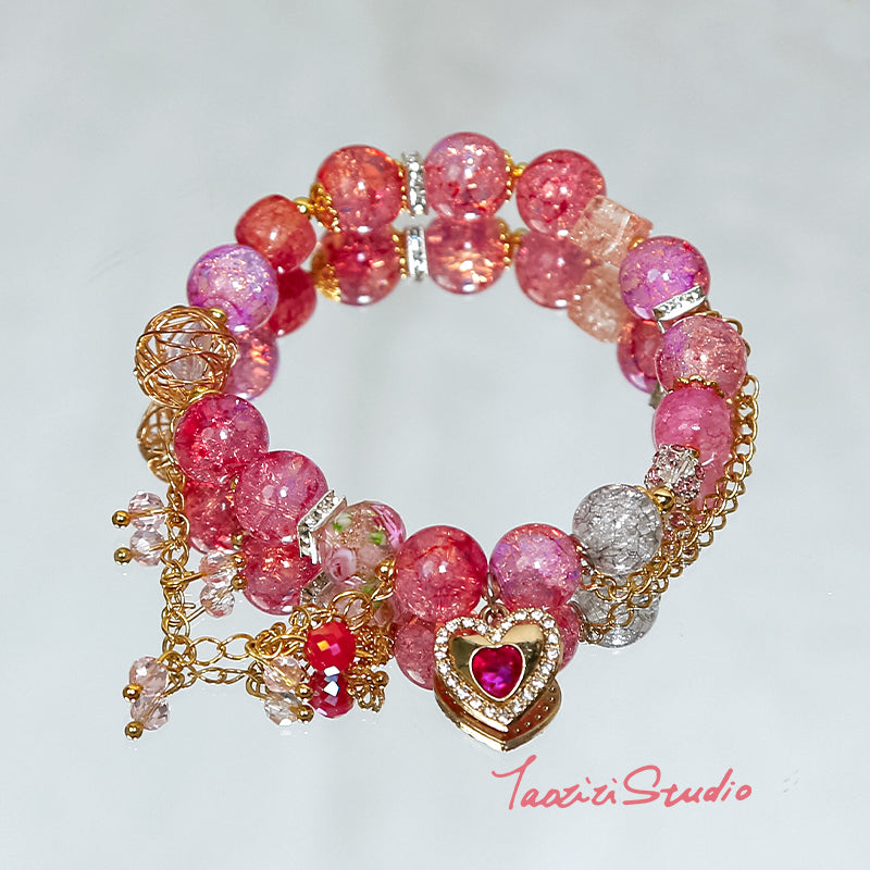 Cuentas de vidrio de ópalo de gradiente roto de 300pcs10mm de 300pcs10mm