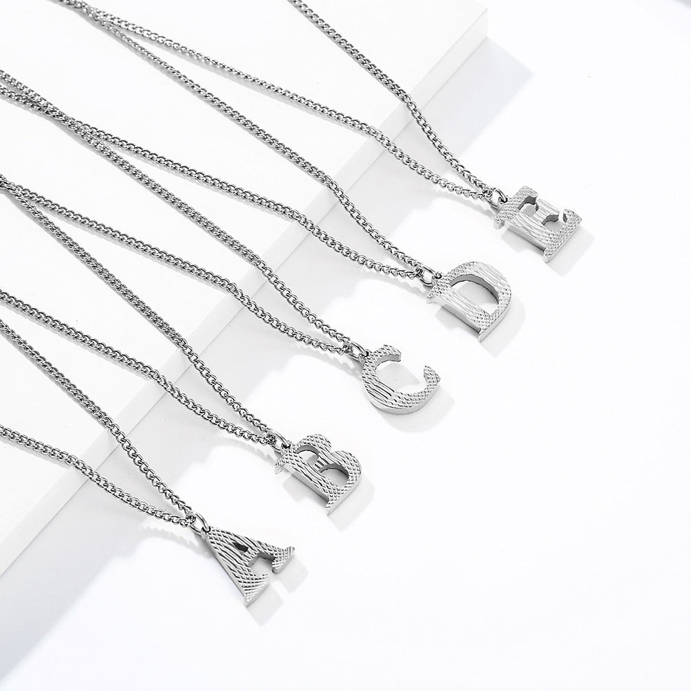 Wholesale English Letter Titanium Steel Necklaces