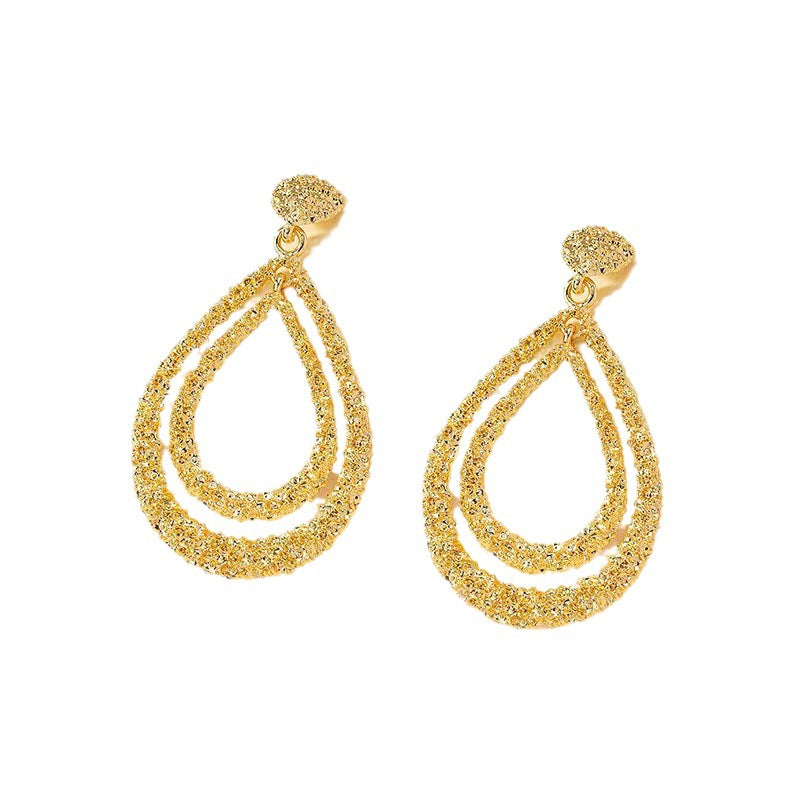 Wholesale Double-layer Droplet Shaped Alloy Earrings