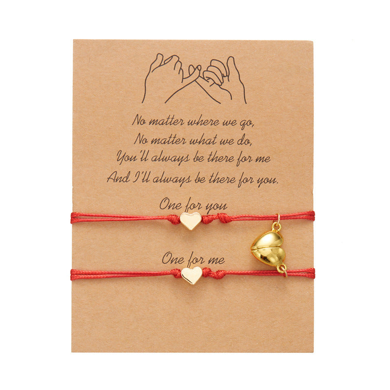 Wholesale Valentine' s Day Magnetic Love Paper Card Hand Rope