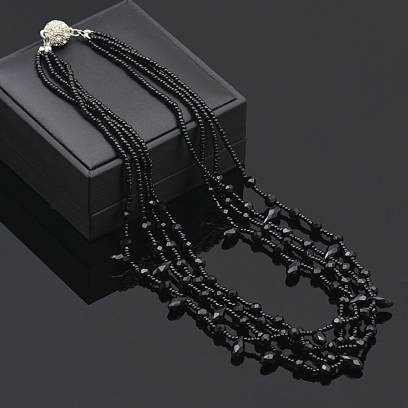 Wholesale Magnet Multicolor Drop Shape Crystal Beads Bracelet Necklace