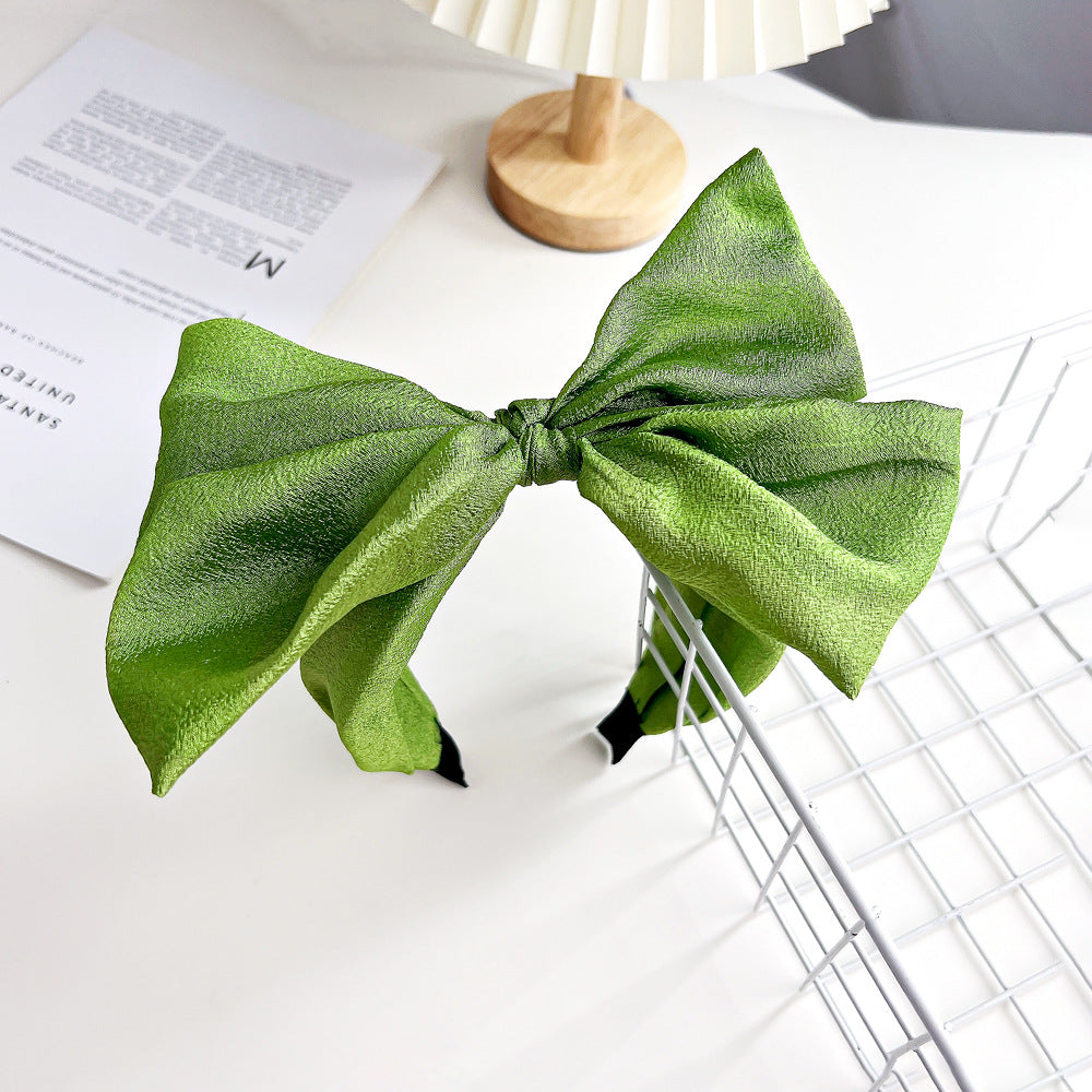 Tela de tela al por mayor diadema de corbata de lazo de borde